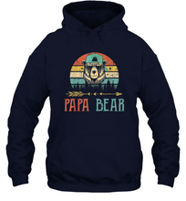Load image into Gallery viewer, Papa bear T Shirt Vintage Daddy Wildling Father's Day Dad Gift Unisex Hooded Sweatshirt