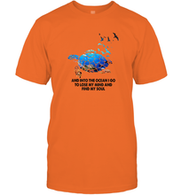 Load image into Gallery viewer, Into The Ocean I Go To Lose My Mind Turtle Lovers Gift Idea Men Cotton T-Shirt