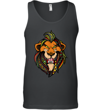 Load image into Gallery viewer, Disney Lion King Scar Pattern Fill Head Shot Portrait Men Cotton Tank Top
