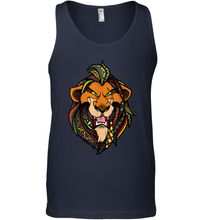 Load image into Gallery viewer, Disney Lion King Scar Pattern Fill Head Shot Portrait Men Cotton Tank Top
