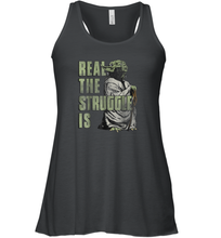 Load image into Gallery viewer, Star Wars Yoda Real The Struggle Is Graphic Women Racerback Tank