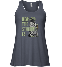 Load image into Gallery viewer, Star Wars Yoda Real The Struggle Is Graphic Women Racerback Tank