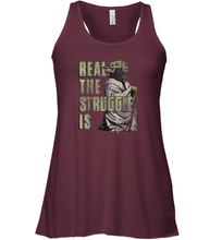 Load image into Gallery viewer, Star Wars Yoda Real The Struggle Is Graphic Women Racerback Tank