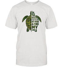 Load image into Gallery viewer, And into the ocean i go to lose my mind and find my soul tees Men Cotton T-Shirt