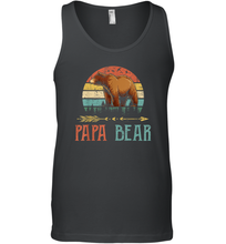 Load image into Gallery viewer, Papa bear T Shirt Vintage Daddy Wildling Father's Day Dad Men Cotton Tank Top