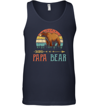 Load image into Gallery viewer, Papa bear T Shirt Vintage Daddy Wildling Father's Day Dad Men Cotton Tank Top