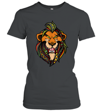Load image into Gallery viewer, Disney Lion King Scar Pattern Fill Head Shot Portrait Women Cotton T-Shirt