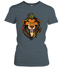Load image into Gallery viewer, Disney Lion King Scar Pattern Fill Head Shot Portrait Women Cotton T-Shirt