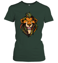 Load image into Gallery viewer, Disney Lion King Scar Pattern Fill Head Shot Portrait Women Cotton T-Shirt
