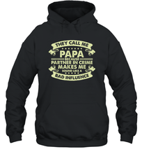 Load image into Gallery viewer, Funny Grandpa Gifts Shirts, Papa Partner In Crime Gift Unisex Hooded Sweatshirt