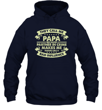 Load image into Gallery viewer, Funny Grandpa Gifts Shirts, Papa Partner In Crime Gift Unisex Hooded Sweatshirt