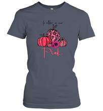 Load image into Gallery viewer, Womens In October We Wear Pink Pumpkin Breast Cancer Halloween Women Cotton T-Shirt
