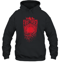 Load image into Gallery viewer, Star Wars Last Jedi First Order Red Fracture Unisex Hooded Sweatshirt