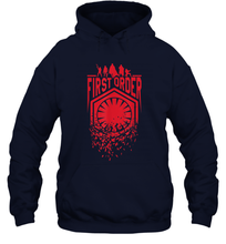 Load image into Gallery viewer, Star Wars Last Jedi First Order Red Fracture Unisex Hooded Sweatshirt