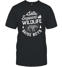 Load image into Gallery viewer, Support Wildlife Raise Boys T shirt Mom Dad Mother Men Cotton T-Shirt
