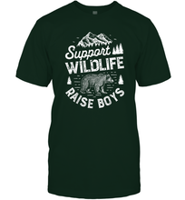 Load image into Gallery viewer, Support Wildlife Raise Boys T shirt Mom Dad Mother Men Cotton T-Shirt