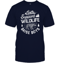 Load image into Gallery viewer, Support Wildlife Raise Boys T shirt Mom Dad Mother Men Cotton T-Shirt