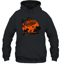 Load image into Gallery viewer, Disney Lion King Hakuna Matata Trio Orange Sunset Silhouette Premium Unisex Hooded Sweatshirt