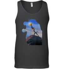 Load image into Gallery viewer, Disney Lion King Mufasa Silhouette Pride Rock Rafiki Simba Men Cotton Tank Top