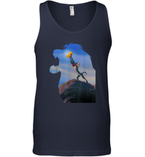 Load image into Gallery viewer, Disney Lion King Mufasa Silhouette Pride Rock Rafiki Simba Men Cotton Tank Top