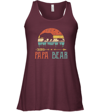 Load image into Gallery viewer, Papa bear T Shirt Vintage Daddy Wildling Father's Day Women Racerback Tank