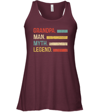 Load image into Gallery viewer, Grandpa The Man The Myth The Legend T Shirt Pop Pop Women Racerback Tank