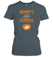 Load image into Gallery viewer, Womens Mommy's Little Pumpkin Baby Halloween Women Cotton T-Shirt