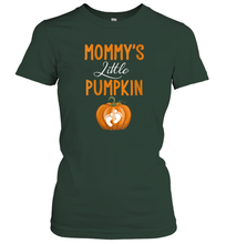 Load image into Gallery viewer, Womens Mommy's Little Pumpkin Baby Halloween Women Cotton T-Shirt