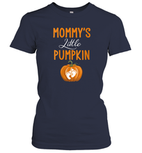 Load image into Gallery viewer, Womens Mommy's Little Pumpkin Baby Halloween Women Cotton T-Shirt
