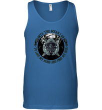 Load image into Gallery viewer, Into The Ocean I Go To Lose My Mind and Find My Soul Men Cotton Tank Top