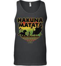 Load image into Gallery viewer, Disney The Lion King Simba Timon Pumba Worry Free Sunset Men Cotton Tank Top