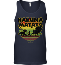 Load image into Gallery viewer, Disney The Lion King Simba Timon Pumba Worry Free Sunset Men Cotton Tank Top