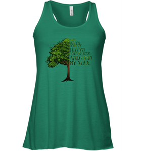 And Into The Forest I Go To Lose My Mind And Find My Soul Graphic Women Racerback Tank