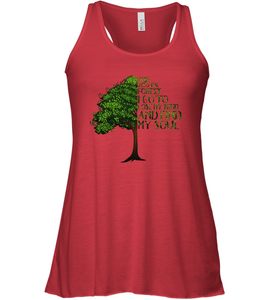 And Into The Forest I Go To Lose My Mind And Find My Soul Graphic Women Racerback Tank
