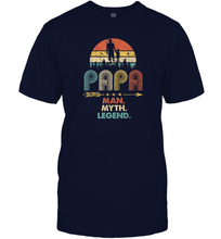 Load image into Gallery viewer, Papa Man Myth Legend T Shirt Vintage For Mens Dad Father Men Cotton T-Shirt