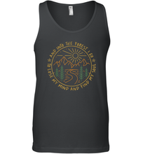 Load image into Gallery viewer, Hiking Camping And Into The Forest I Go Lose My Mind Men Cotton Tank Top