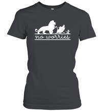 Load image into Gallery viewer, Disney Lion King No Worries Silhouette Trio Women Cotton T-Shirt
