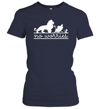 Load image into Gallery viewer, Disney Lion King No Worries Silhouette Trio Women Cotton T-Shirt
