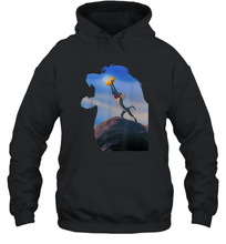Load image into Gallery viewer, Disney Lion King Mufasa Silhouette Pride Rock Rafiki Simba Unisex Hooded Sweatshirt