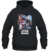 Load image into Gallery viewer, Star Wars Last Jedi Paint Portraits Collage Poster Unisex Hooded Sweatshirt