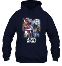 Load image into Gallery viewer, Star Wars Last Jedi Paint Portraits Collage Poster Unisex Hooded Sweatshirt