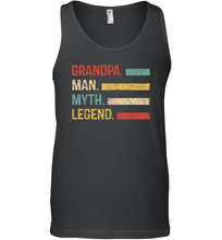 Load image into Gallery viewer, Grandpa The Man The Myth The Legend T Shirt Pop Pop Men Cotton Tank Top