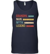 Load image into Gallery viewer, Grandpa The Man The Myth The Legend T Shirt Pop Pop Men Cotton Tank Top