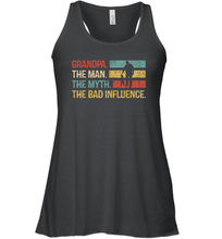 Load image into Gallery viewer, Mens Grandpa The Man The Myth The Bad Influence Gift Women Racerback Tank