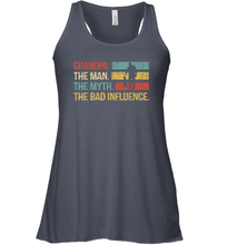 Load image into Gallery viewer, Mens Grandpa The Man The Myth The Bad Influence Gift Women Racerback Tank