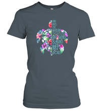Load image into Gallery viewer, And Into The Ocean I Go To Lose My Mind Find My Soul Turtle Women Cotton T-Shirt
