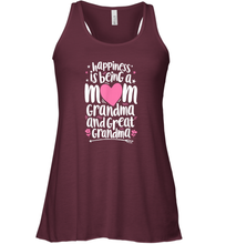 Load image into Gallery viewer, Happiness Is Being A Mom Great Grandma T shirt Women Mother Women Racerback Tank
