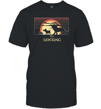 Load image into Gallery viewer, Disney The Lion King Simba And Friends Sunset Logo Men Cotton T-Shirt