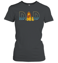 Load image into Gallery viewer, Disney The Lion King Simba and Mufasa Dad Women Cotton T-Shirt