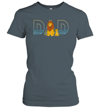 Load image into Gallery viewer, Disney The Lion King Simba and Mufasa Dad Women Cotton T-Shirt